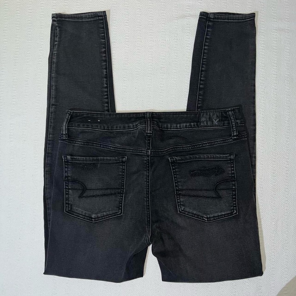 American Eagle Jeans 12 Long Hi Rise Jegging Super Stretch  Distress